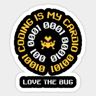 CODING IS MY CARDIO Sticker